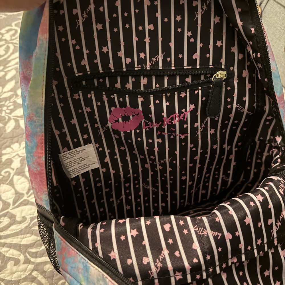 Betsy Johnson Sky Roses Floral Backpack - Picture 6 of 8